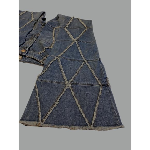 Free People Denim - Super Rare Free People Tyler Pieced Denim Fray 13" Wide Flare Jeans Size 30 EUC